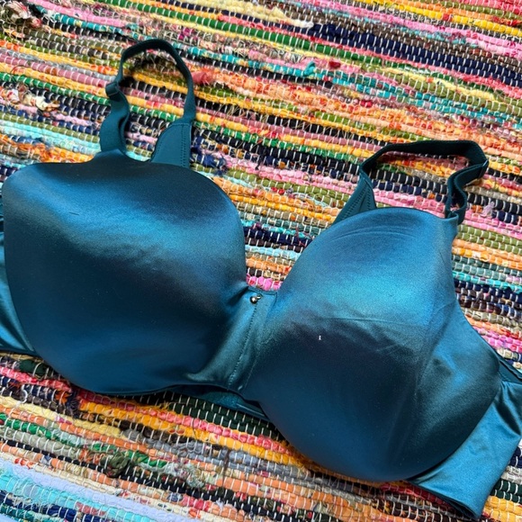 Cacique back smoother lightly lined balconette deep green bra size 42DD - Picture 4 of 6